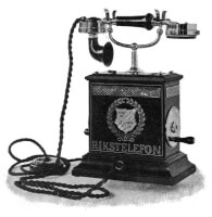 Telefoontoestel uit 1896 / Bron: Publiek domein, Wikimedia Commons (PD)
